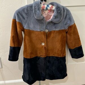 Pink Chicken faux fur coat